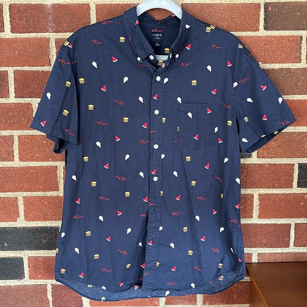 J. Crew Flex Summertime Short Sleeved Button Down